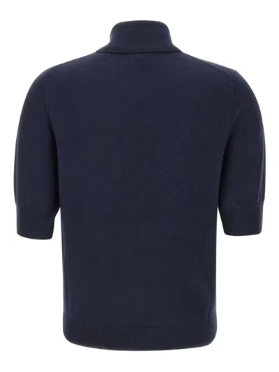Herskind High-neck Short-sleeve Top In Blue
