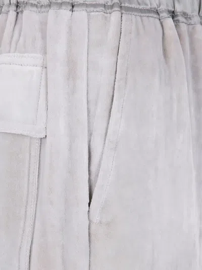 Rick Owens Drawstring Pocket Trousers In Gray