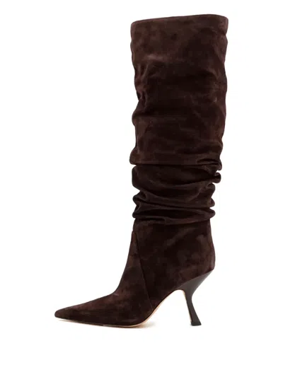 Michael Michael Kors 90mm Pointed-toe Boots In Brown