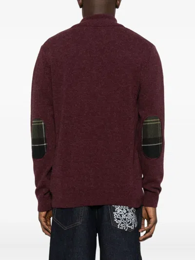 Barbour High-neck Half-zip Sweater In Red