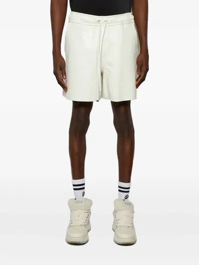 Amiri Embossed Crocodile Shorts In Green