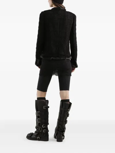 Dolce & Gabbana Satin-panelled Shorts In Black