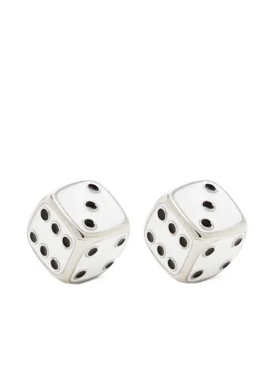 Marc Jacobs X Derrick Adams Dice Earrings In White