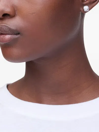 Marc Jacobs X Derrick Adams Dice Earrings In White