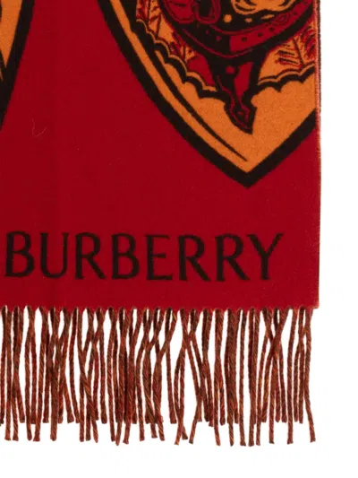 Burberry Charging Knight Scarf In Red