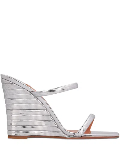 Aquazzura Riviera Wedge-sandalen 95mm In Gray