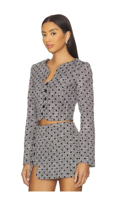 Amanda Uprichard Puzzle Jacket Black White In Gray