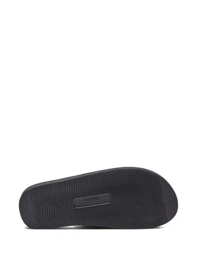 Suicoke Triple-strap Patterned Sandals In Black
