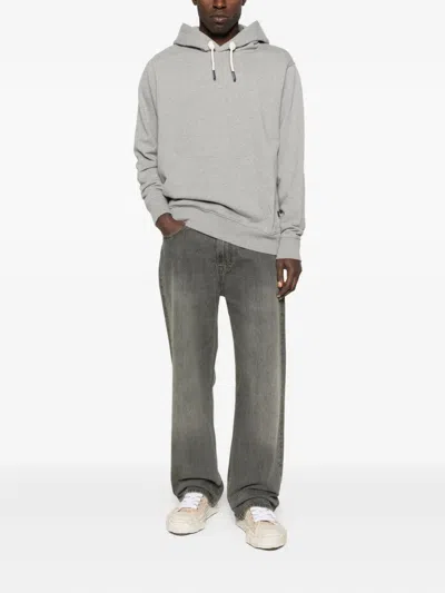 Sebago Relaxed-fit Gray Hoodie With Drawstring In Gray