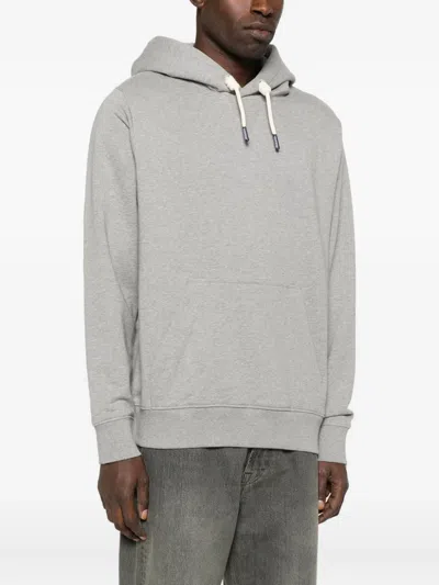 Sebago Relaxed-fit Gray Hoodie With Drawstring In Gray