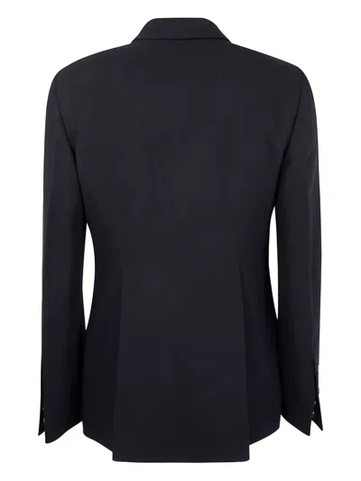 Rick Owens Single-button Wool Jacket In Black