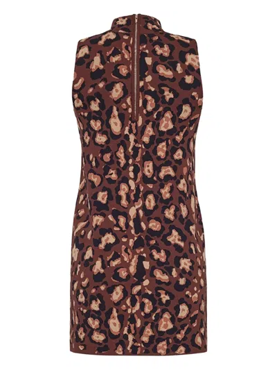 MYRTLE 豹纹高领连衣裙