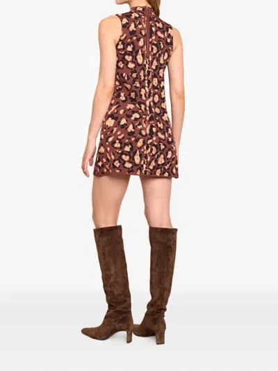 MYRTLE 豹纹高领连衣裙