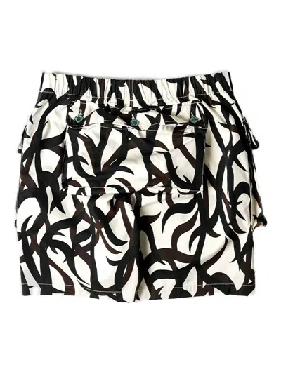 Brain Dead Abstract-print Shorts In Black