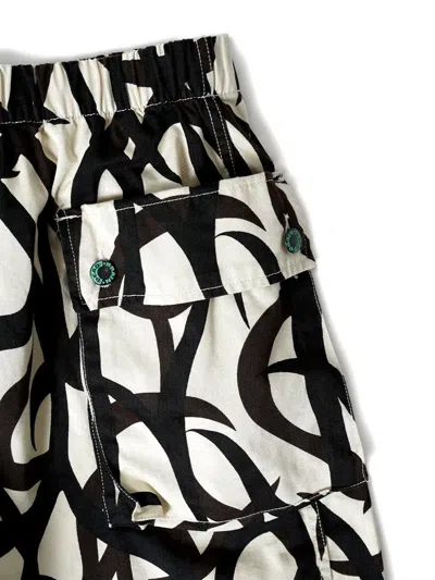 Brain Dead Abstract-print Shorts In Black