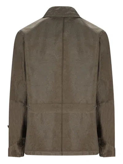 Massimo Osti Studio Structured Green Jacket With Minimalist Design In Green