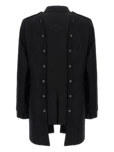 Comme Des Garçons Homme Deux Comme Des Garçons Homme Plus Double Layer Blazer Coat In Black