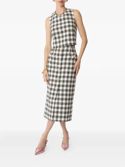 Cara Cara Check-pattern Sleeveless Top In Black