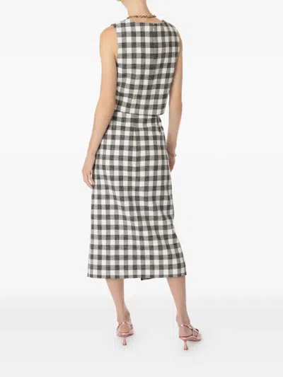 Cara Cara Check-pattern Sleeveless Top In Black