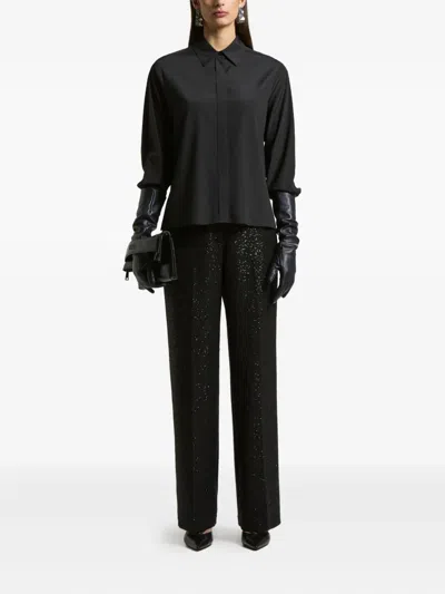 Peserico Long-sleeve Shirt In Black