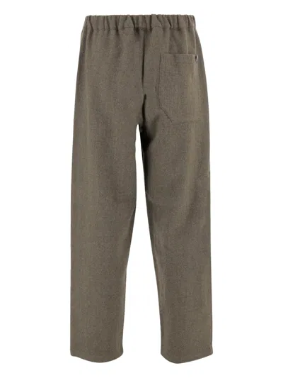 Darkpark Drawstring Wool Trousers In Green