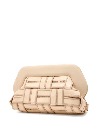 Themoirè Borsa A Mano Tia Weaved Shell In Neutral