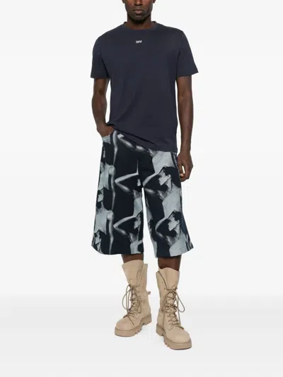 Off-white Graphic Brush Arrow Print T-shirt And Vest In Black