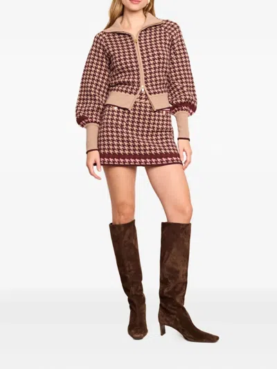 LYSS 千鸟格纹拉链开衫