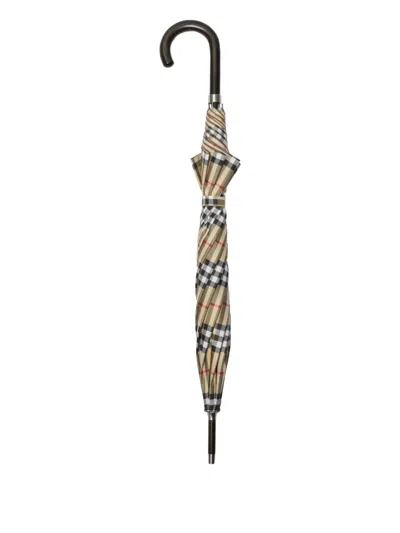 Burberry Checked Umbrella In Multi