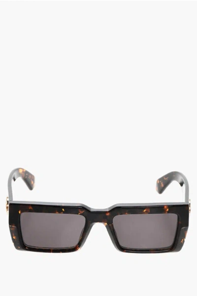 Off-white Tortoiseshell Rectangular Moberly Sunglasses With Monogram In Brown