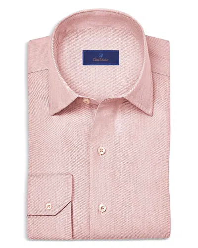 David Donahue Solid Sport Shirt In Pink