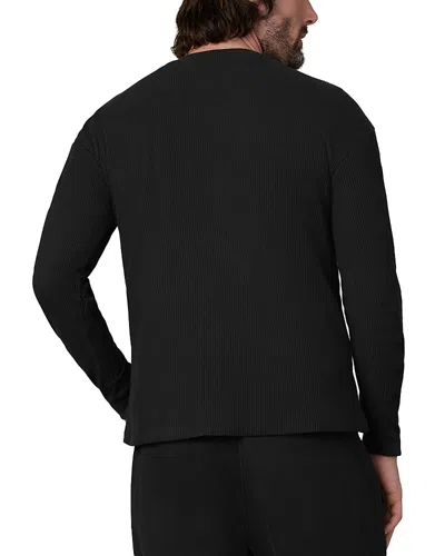 Joe's Jeans Waffle Knit Long Sleeve Tee In Black