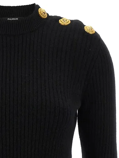Balmain Suéter Cuello Redondo - Negro In Black