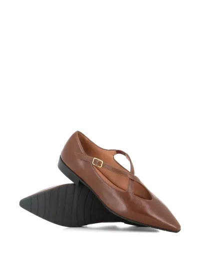 Tassinari Leather Buckle-strap Flat Pumps In Multi