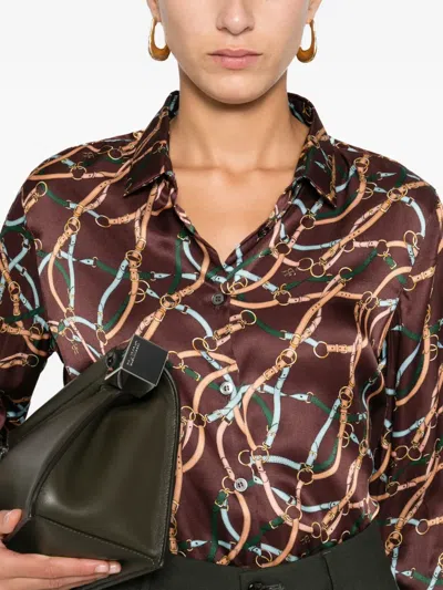 Robert Friedman Chain-print Long-sleeve Shirt In Multi