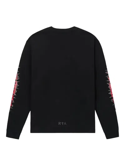 Rta Lawrence Cyber Sigilism Long Sleeve Graphic T-shirt In Brown
