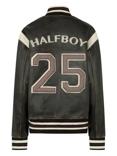 皮质飞行员夹克