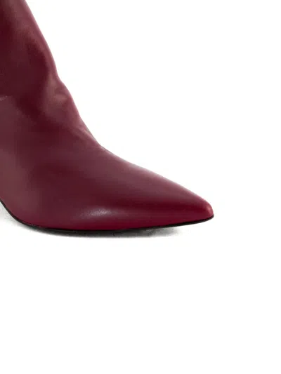 Halmanera Woman Ankle Boots Garnet Size 8 Leather In Multi