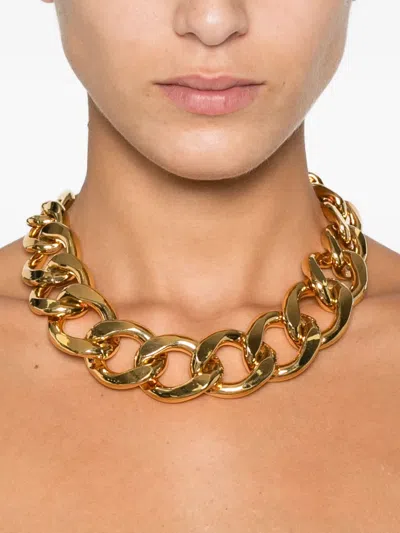 P.a.r.o.s.h Logo-engraved Necklace In Gold