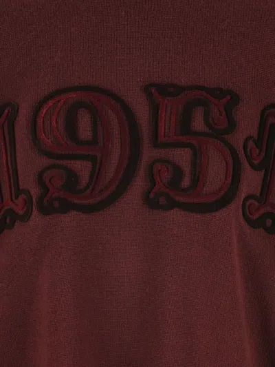 Max Mara Burgundy Wool Blend Fido Sweater In Brown