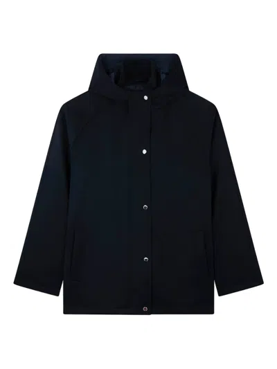 Paul & Shark Hooded Cashmere Parka In Blue