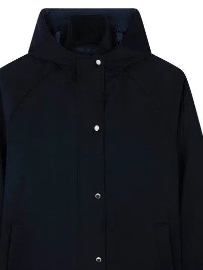 Paul & Shark Hooded Cashmere Parka In Blue