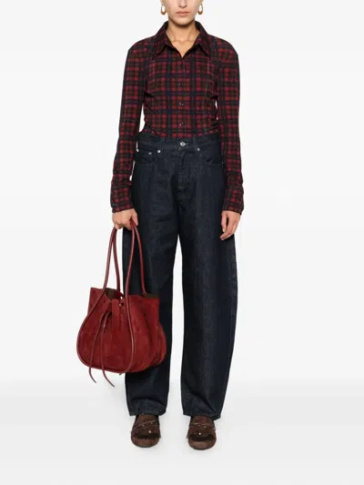 Marella Checked Button-down Shirt In Red