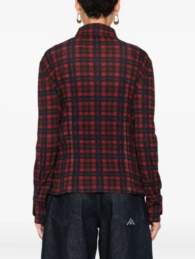 Marella Checked Button-down Shirt In Red