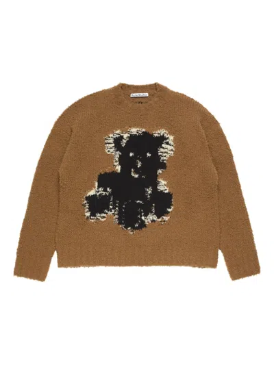 Acne Studios Crewneck Sweater In Animal Print