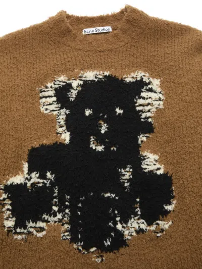 Acne Studios Crewneck Sweater In Animal Print