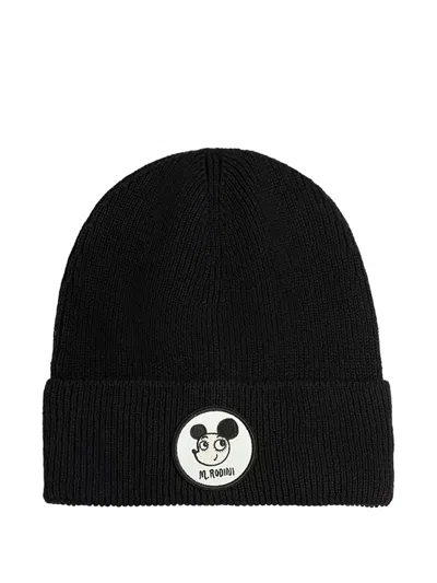 Mini Rodini Ritzratz-patch Beanie In Black