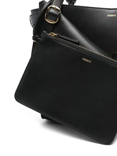 Coperni Cabas Origami Fold Leather Tote Bag In Black