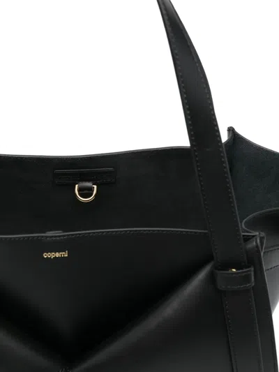 Coperni Cabas Origami Fold Leather Tote Bag In Black