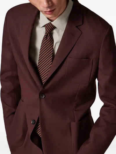 Paul Smith Brown Mixed Stripe Tie In Brown